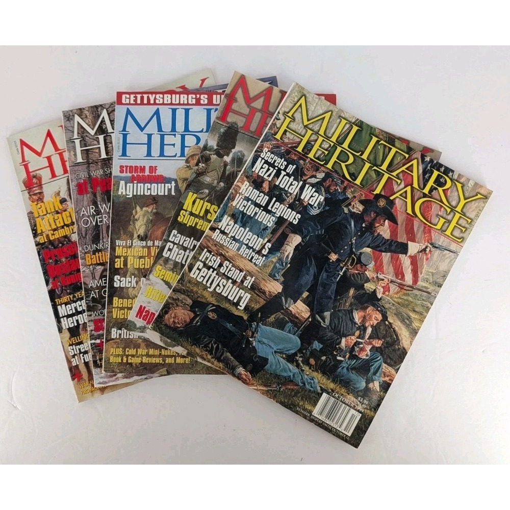 Vtg MILITARY HERITAGE Magazine Lot Civil War WWII Napoleon Gettysburg Stonewall - Picture 5 of 16